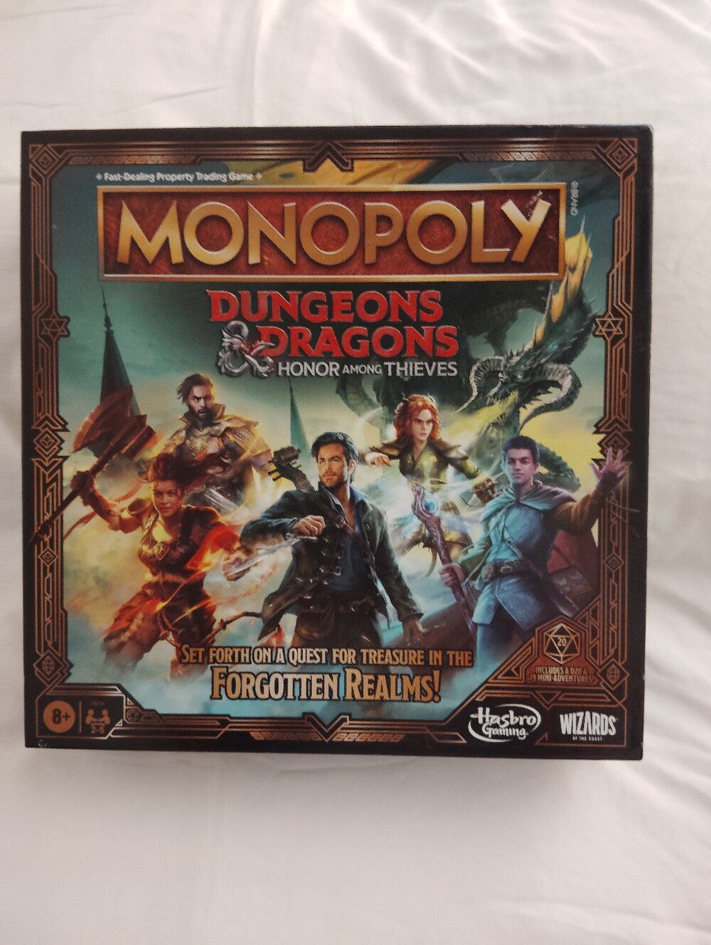 Hasbro Monopoly Dungeons & Dragons Game Box – Green, Brown, Gold
